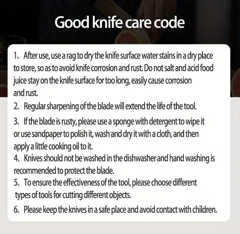 6-Inch Stainless Steel Kitchen Knife – Multi-Purpose Knife for Meat, Fruit & Veg