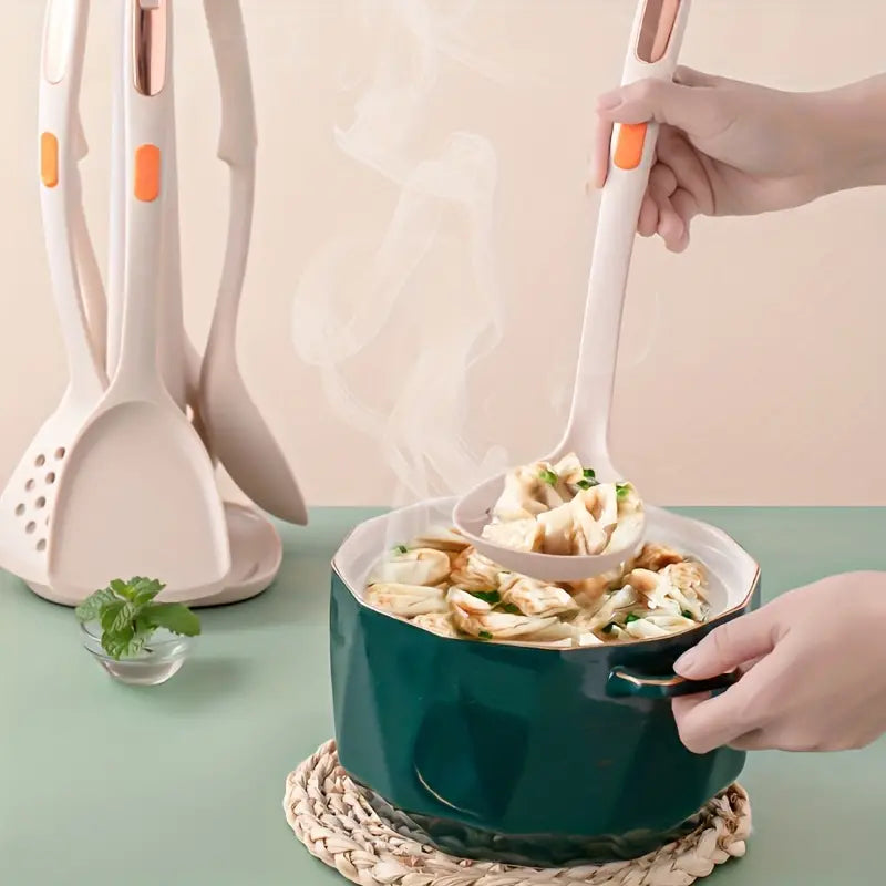 7-Piece Non-Slip Silicone Kitchen Utensil Set – Heat Resistant Cooking Tools