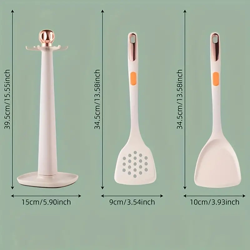 7-Piece Non-Slip Silicone Kitchen Utensil Set – Heat Resistant Cooking Tools