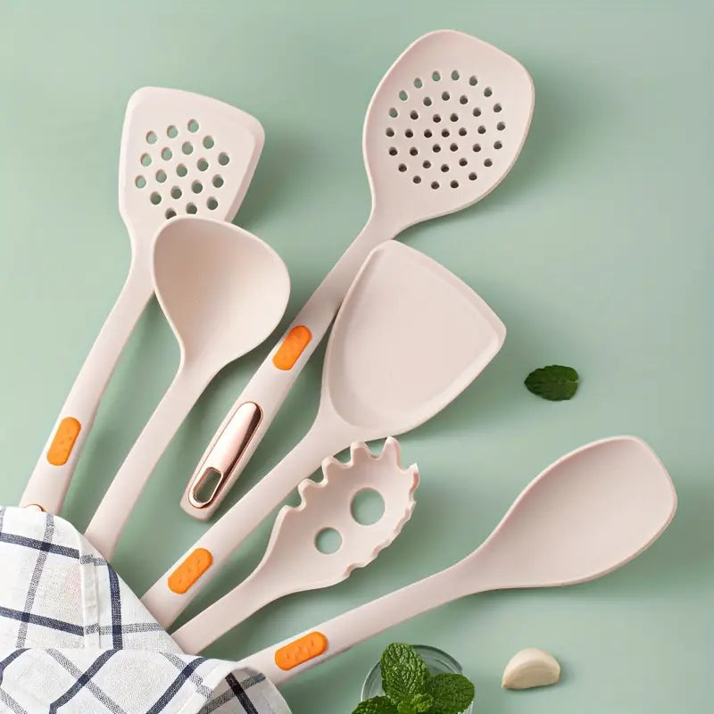 7-Piece Non-Slip Silicone Kitchen Utensil Set – Heat Resistant Cooking Tools